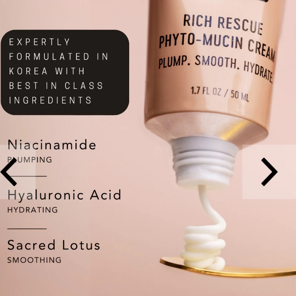 SAINT JANE Rich Rescue Phyto-Mucin Cream Vegan Snail W Niacinamide 1.7oz NEW - Picture 9 of 16